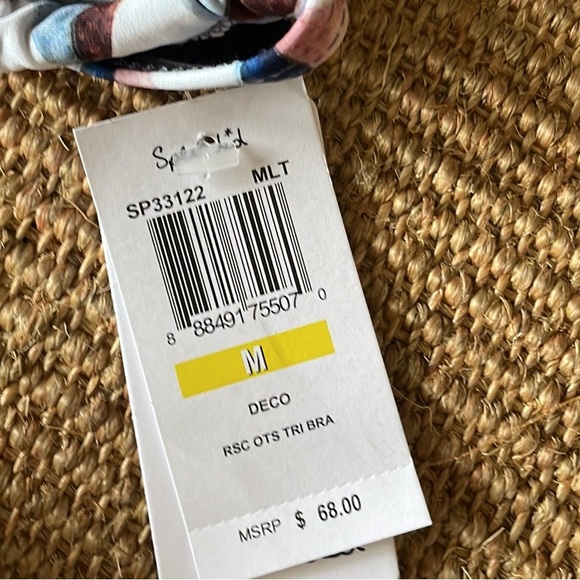 NWT! Splendid Deco medium 2Piece bikini. Triangle top $68, French Cut bottom $56 - Picture 12 of 16